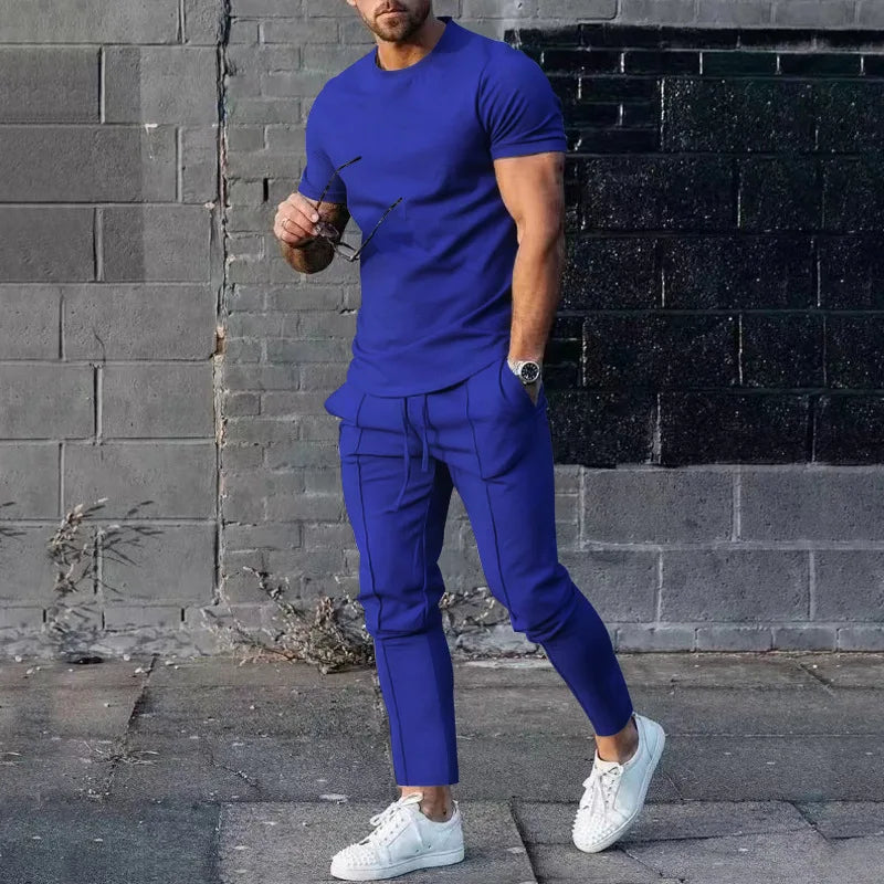 Men’s Summer 2-Piece Short Sleeve T-Shirt