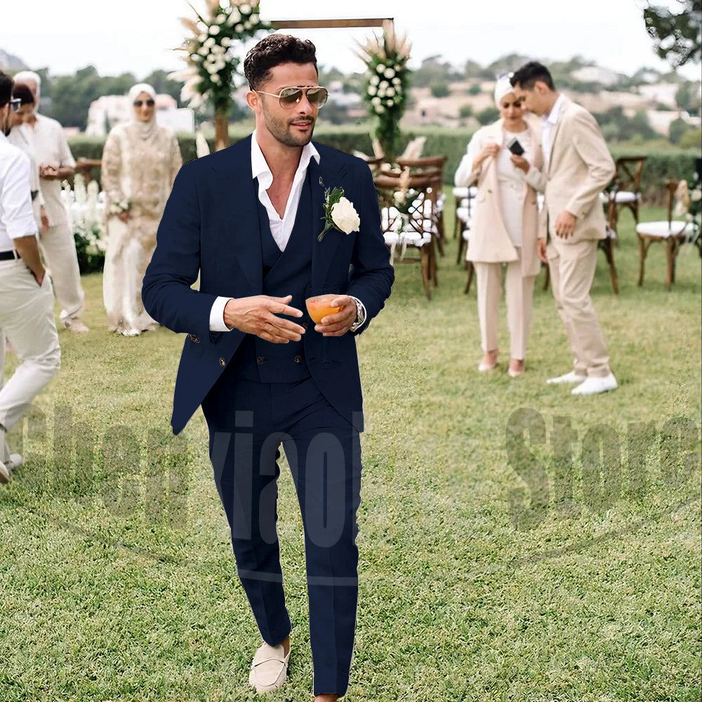 Summer Linen Men’s 3-Piece Suit