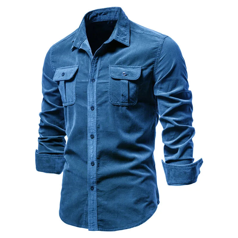 Men’s Single Breasted Corduroy Shirt