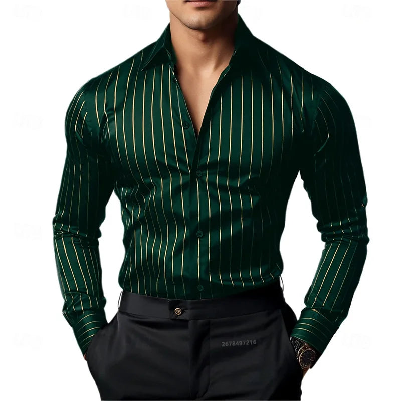 Men’s Striped Long Sleeve Shirt