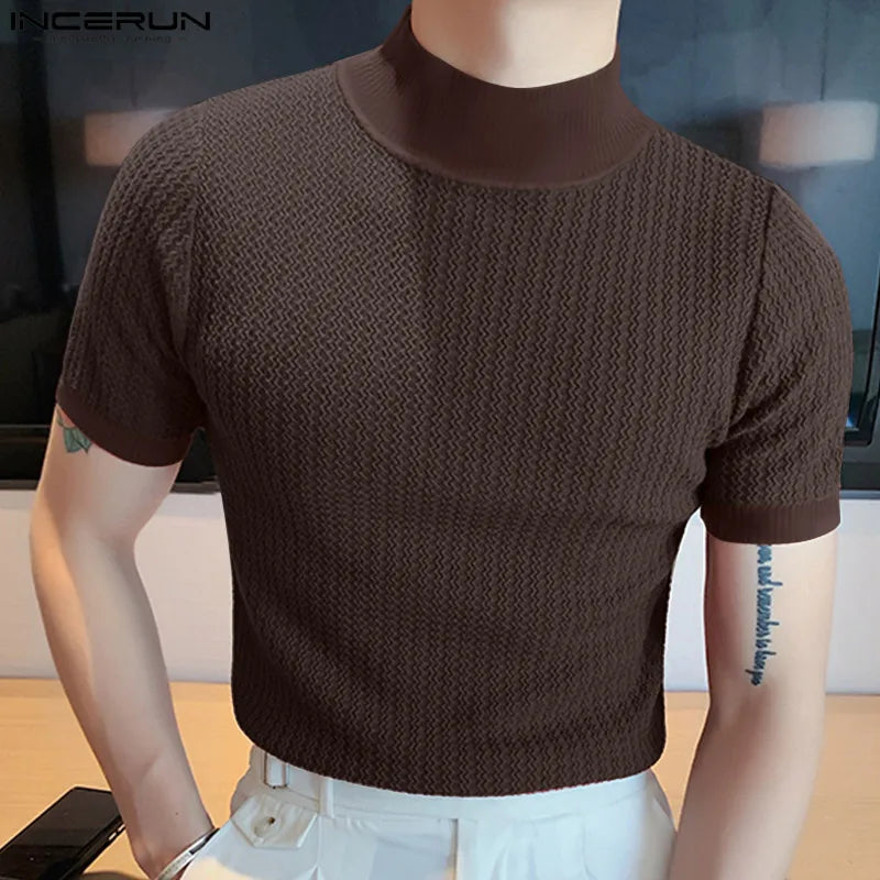 Men’s Summer High-Neck T-Shirt
