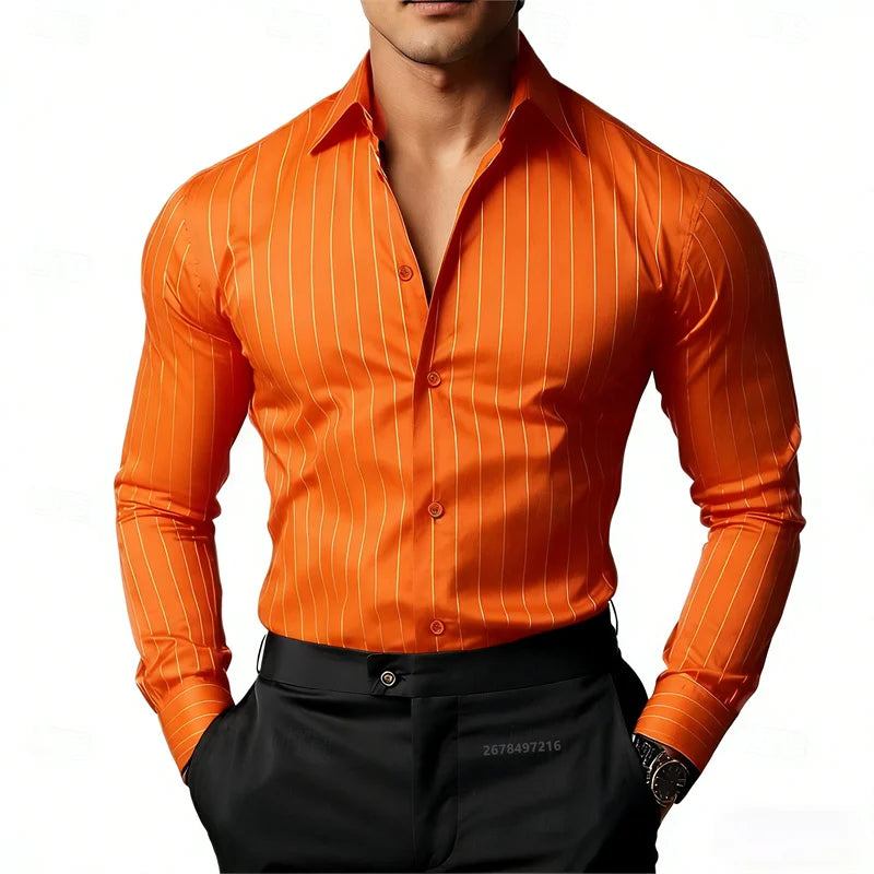 Men’s Striped Long Sleeve Shirt