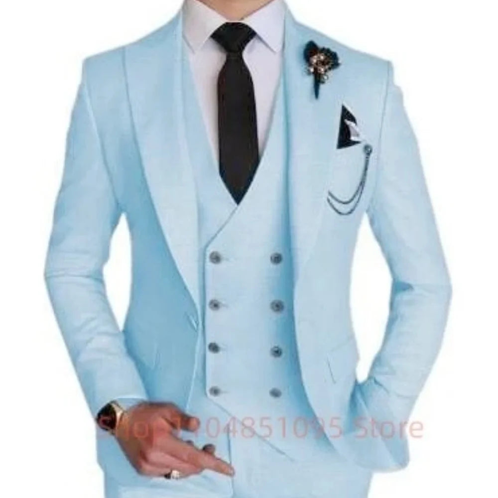 Men’s 3-Piece Slim Fit Wedding Suit