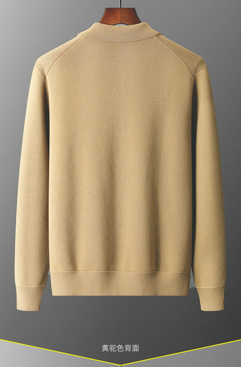 Men’s Collar Wool Cardigan Jacket