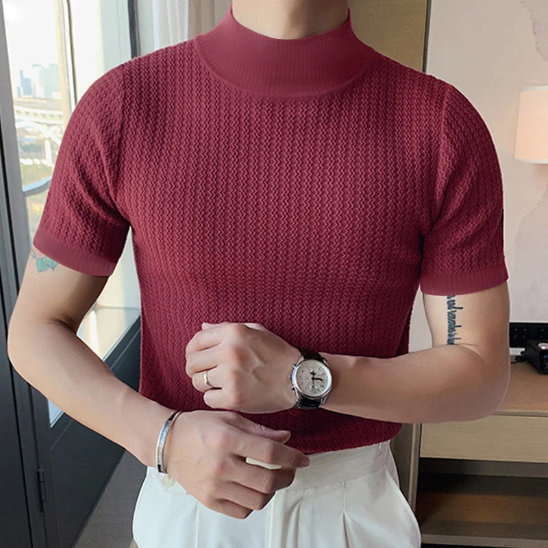 Men’s Summer High-Neck T-Shirt