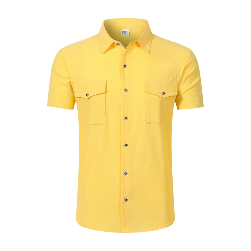 Men’s Linen Casual Short Sleeve Shirt