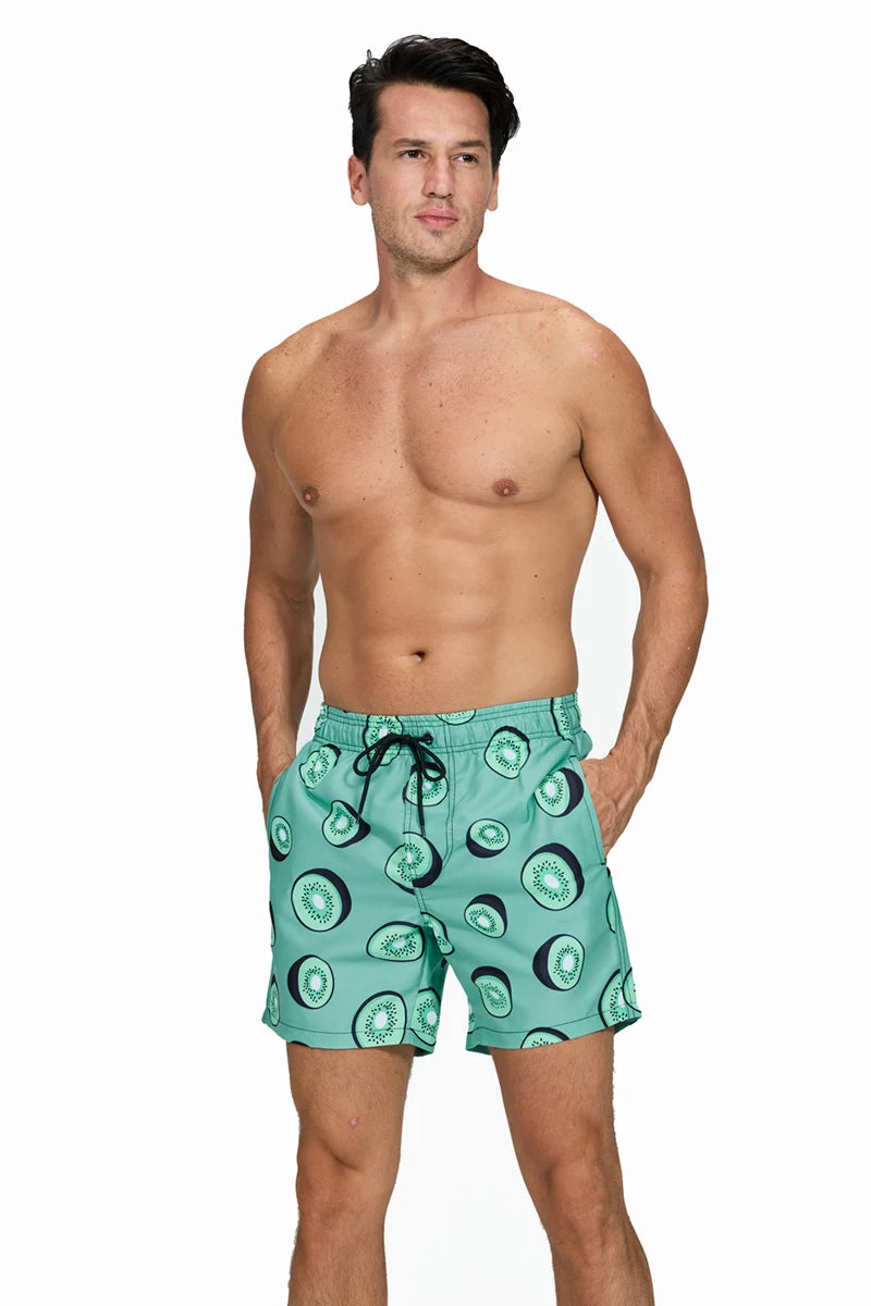 Quick-Dry Polyester Board Shorts with Mesh Lining