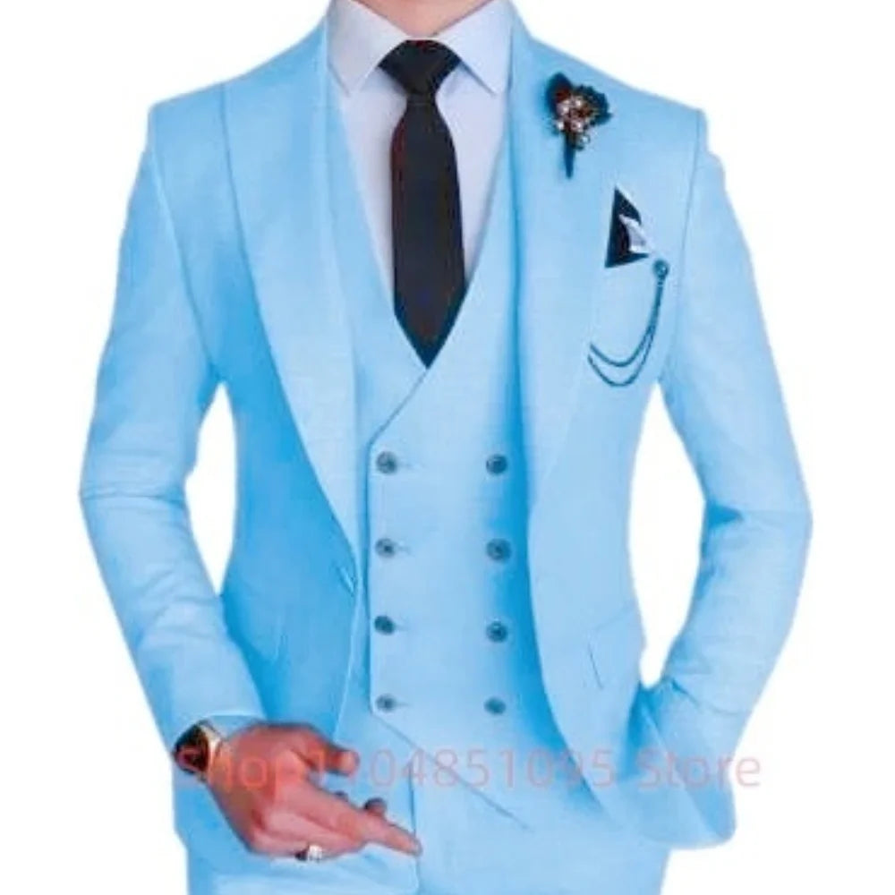 Men’s 3-Piece Slim Fit Wedding Suit