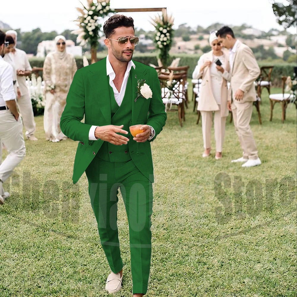Summer Linen Men’s 3-Piece Suit