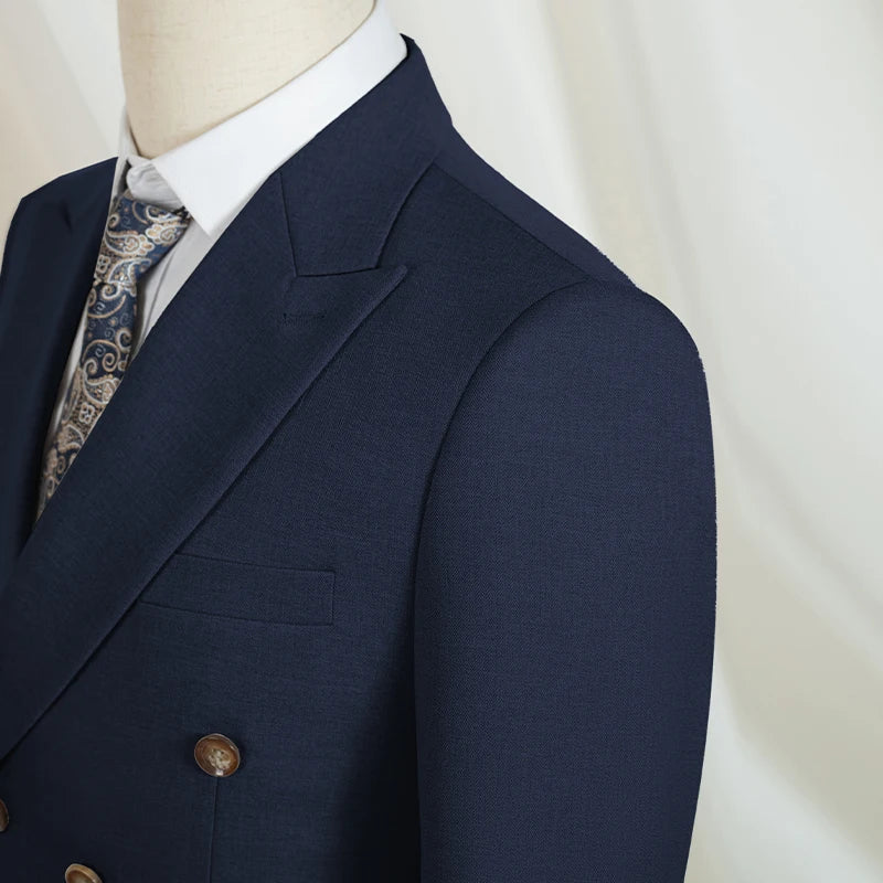 2 Piece Suit Slim Fit Elegant Wedding Party Business Office Formal Suit Set