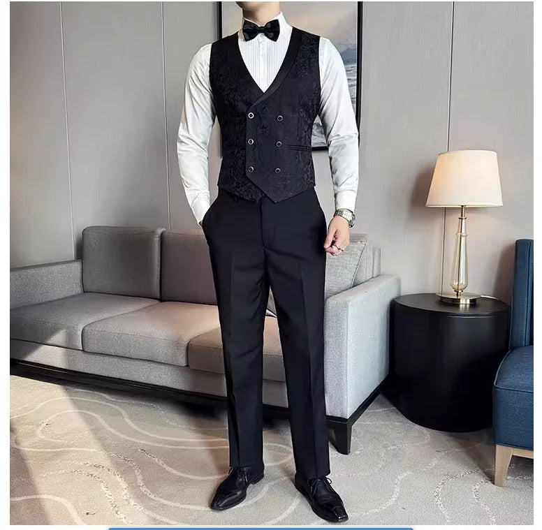 Premium Wedding Jacquard 3-Piece Suit