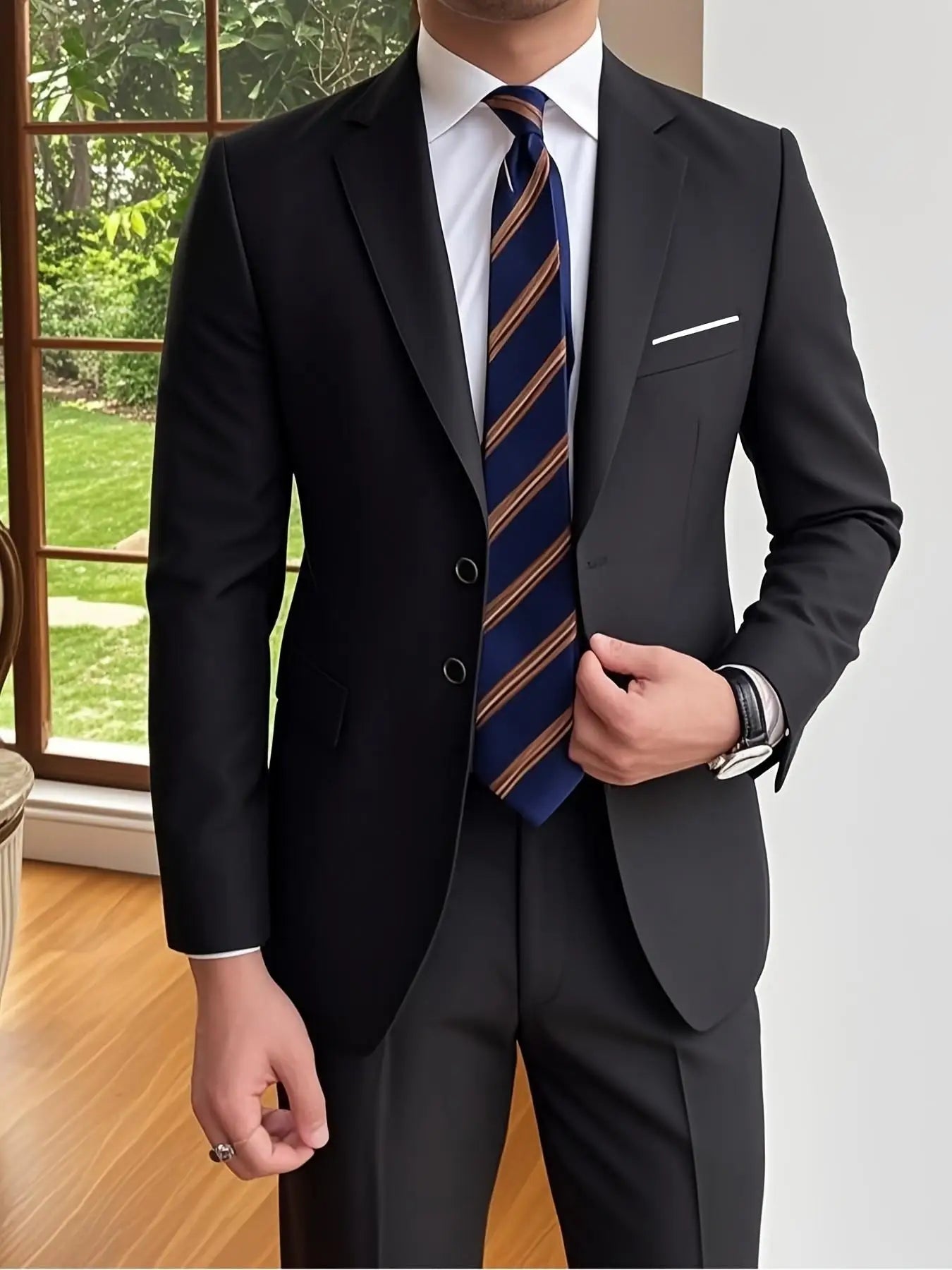 Elegant Men’s Slim Fit Suit Set
