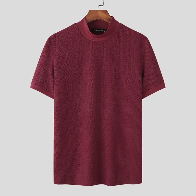Men’s Summer High-Neck T-Shirt