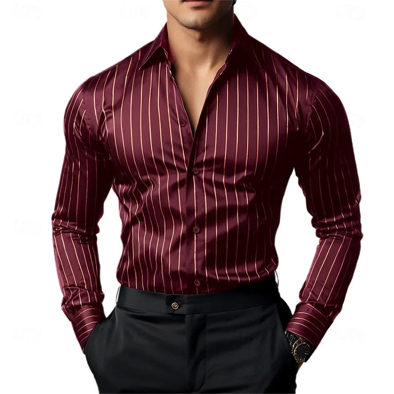 Men’s Striped Long Sleeve Shirt