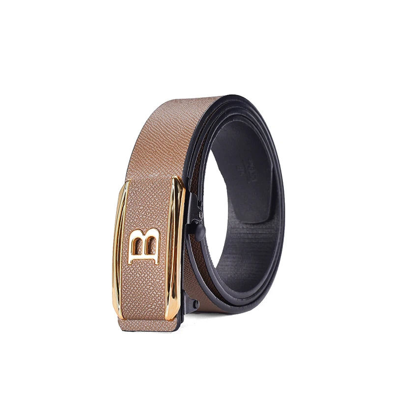 Men Adjustable Toothless Buckle Belt