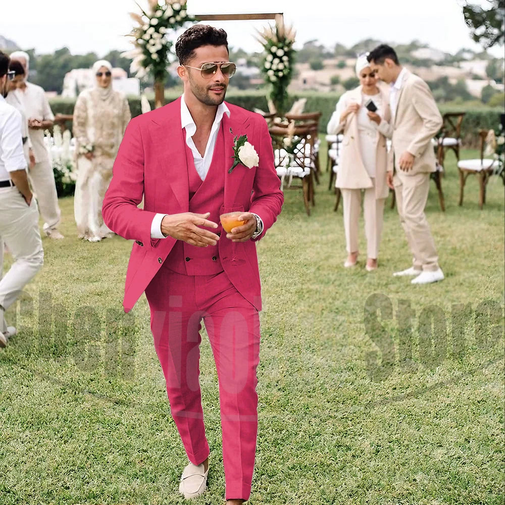 Summer Linen Men’s 3-Piece Suit
