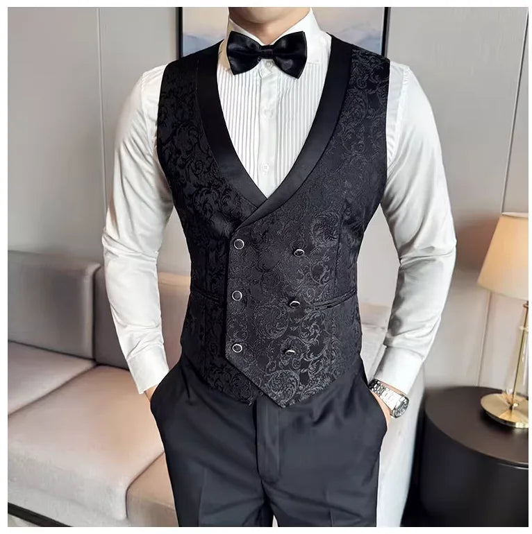 Premium Wedding Jacquard 3-Piece Suit