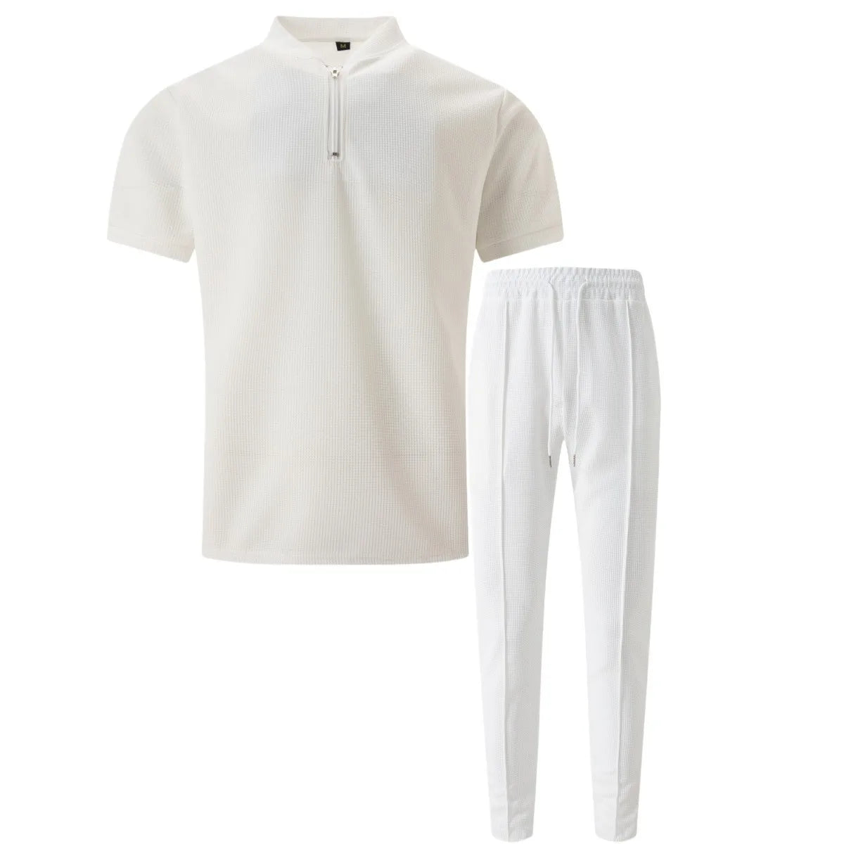 Men’s Waffle Collar Zipper Set