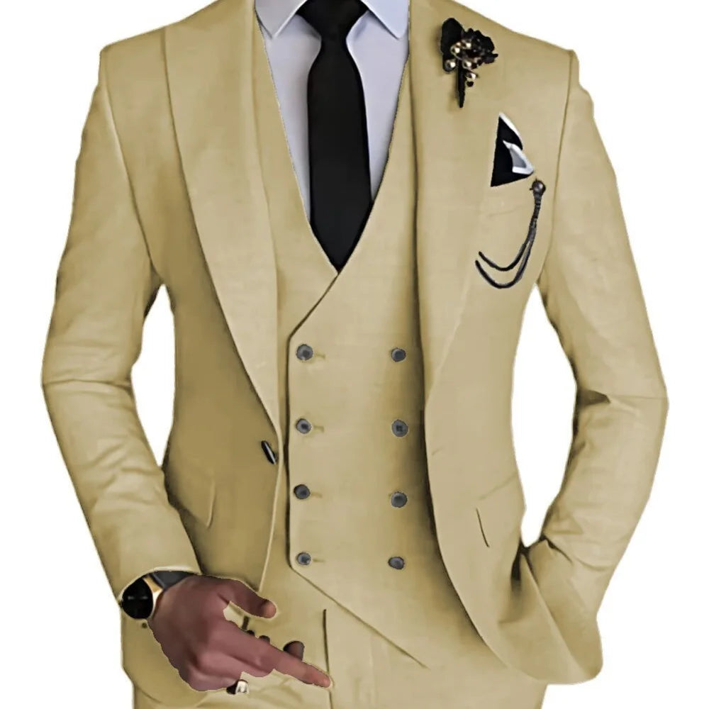 Men’s 3-Piece Slim Fit Wedding Suit