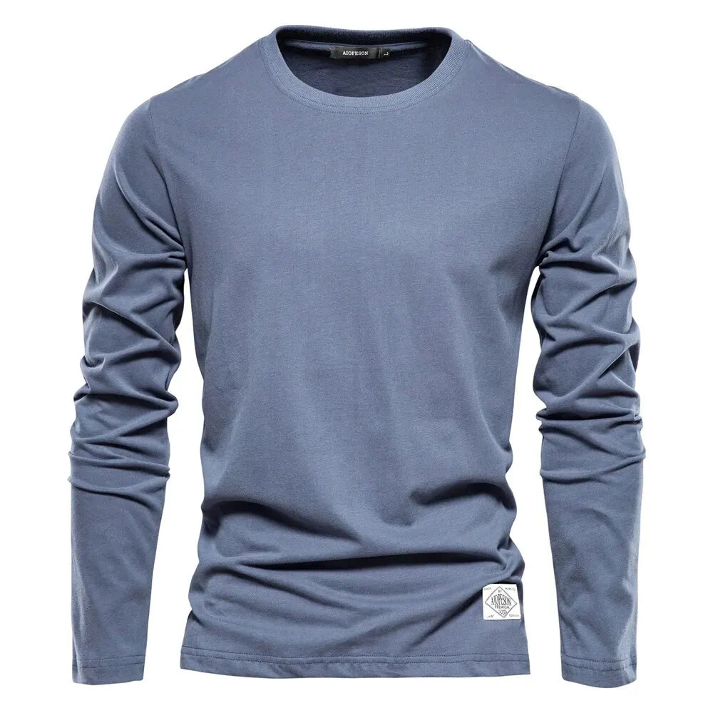 Long Sleeve 100% Cotton T Shirt