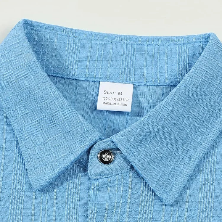 Men’s Textured Woven Polyester Shirt