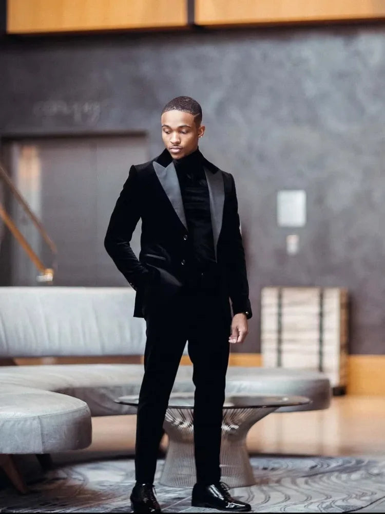 Slim Fit Premium Wedding Velvet Men’s Suit