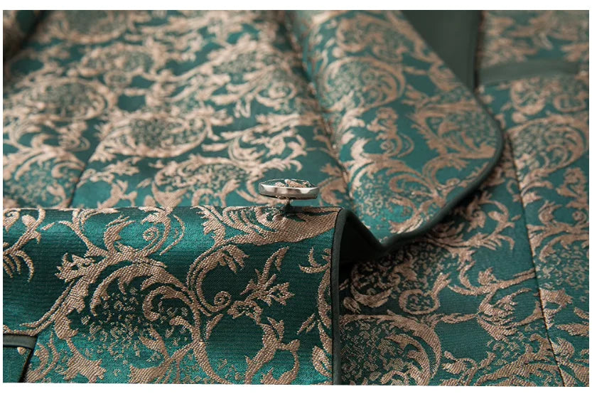Premium Wedding Jacquard 3-Piece Suit