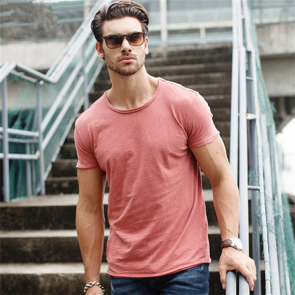 O Neck Short Sleeve 100% Cotton T Shirt