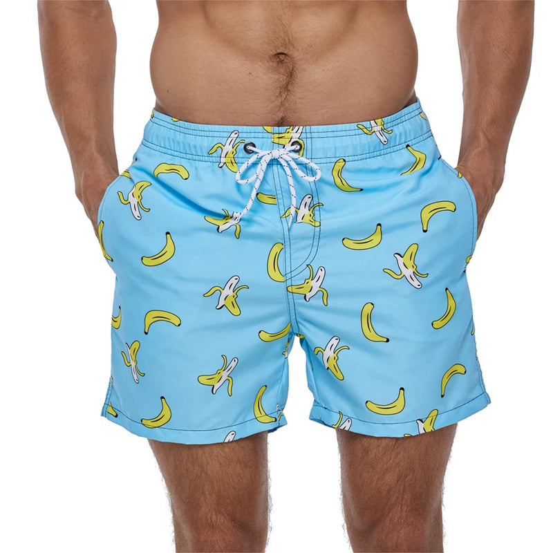 Quick-Dry Polyester Board Shorts with Mesh Lining