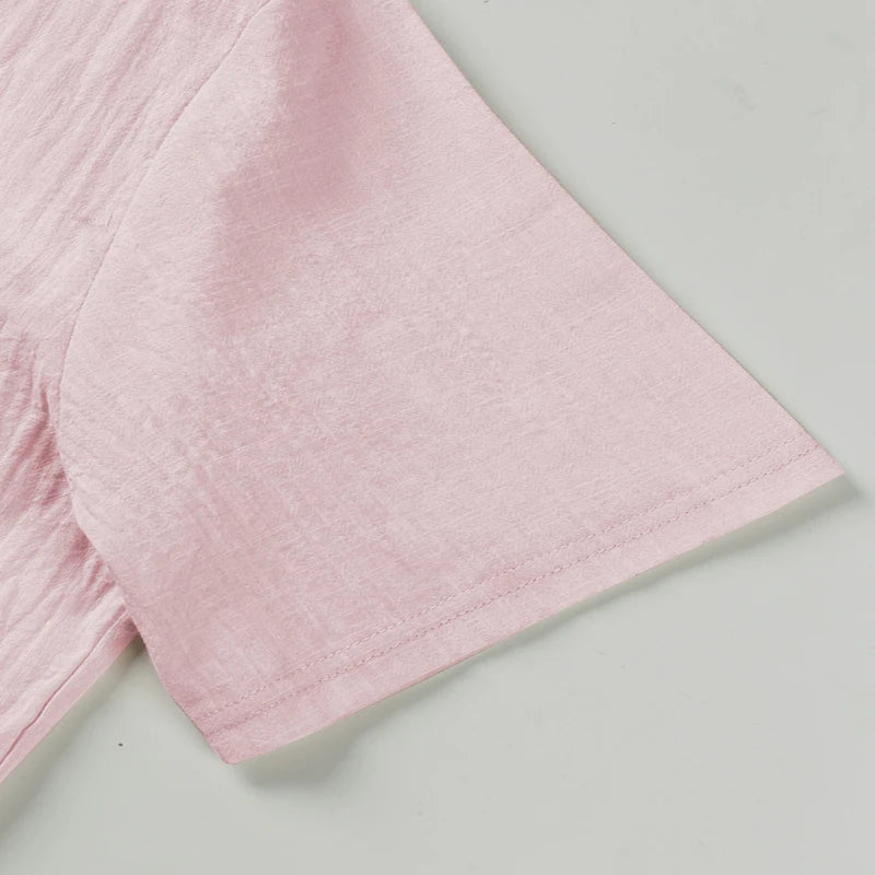 Men’s Cotton Linen Henley T-Shirt