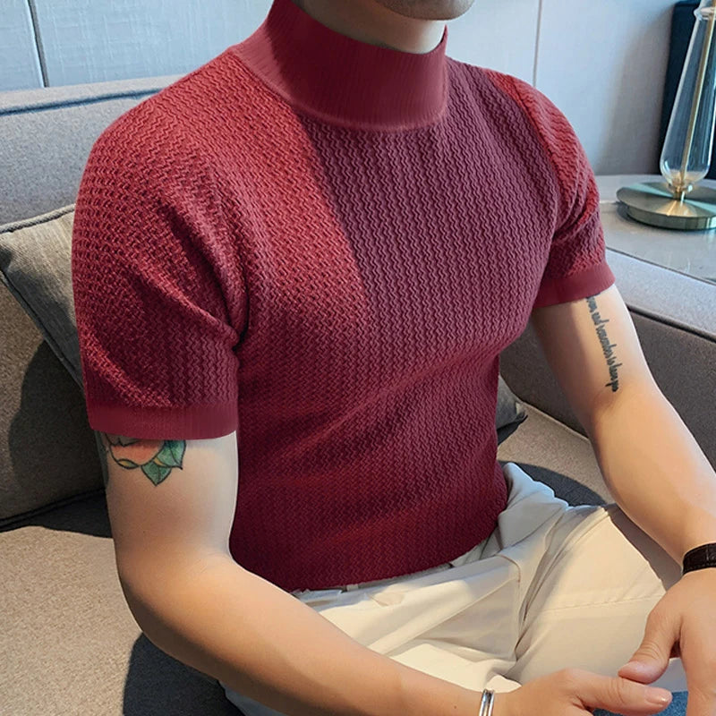 Men’s Summer High-Neck T-Shirt