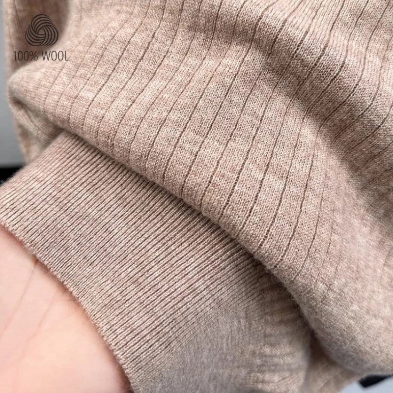 Ribbed Texture Business Casual Pullover