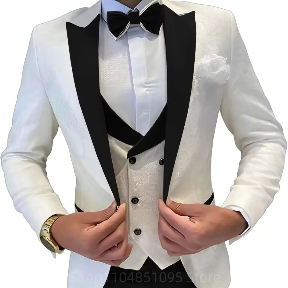 Regular Fit Double Breasted Blazer, Vest & Pants
