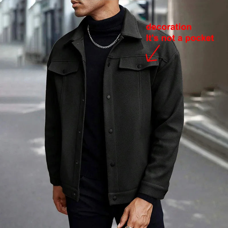 Men’s Polyester Brushed Short Jacket