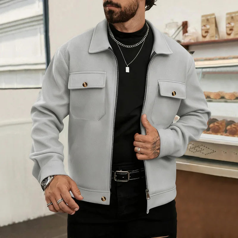 Men’s Polyester Brushed Short Jacket