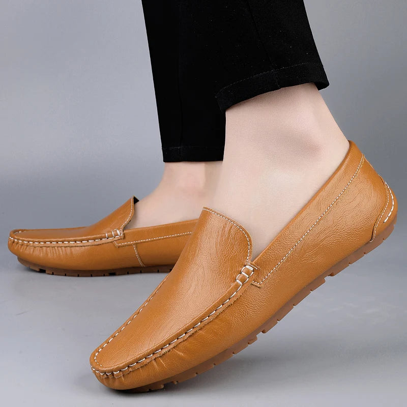Genuine Leather Men Loafers Slip-On Formal Shoes