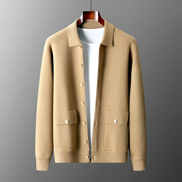 Men’s Collar Wool Cardigan Jacket