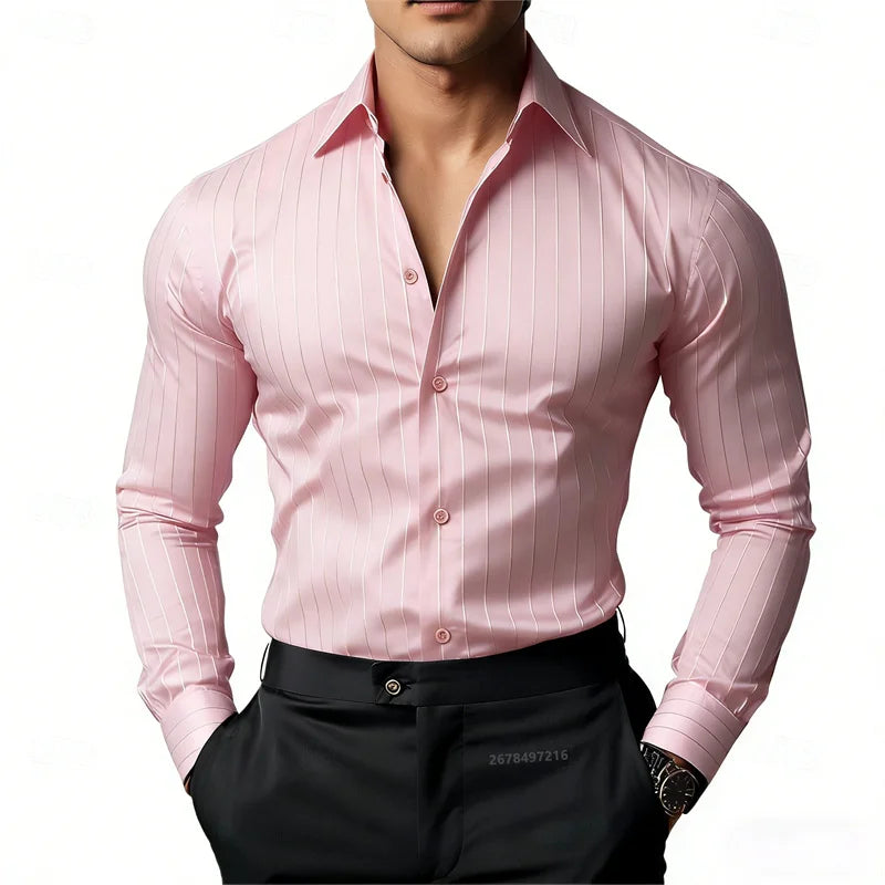 Men’s Striped Long Sleeve Shirt