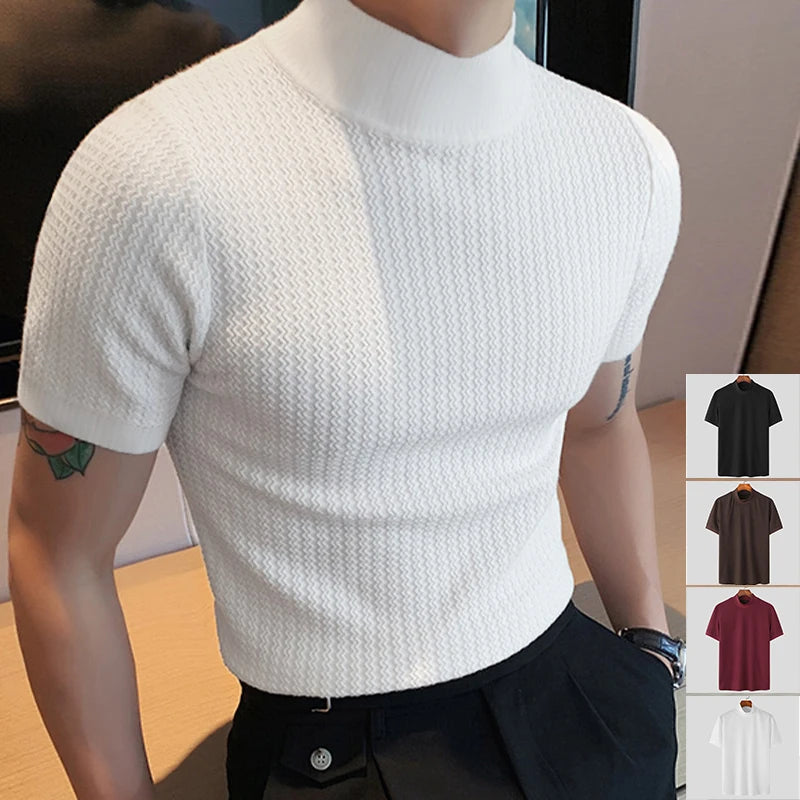 Men’s Summer High-Neck T-Shirt