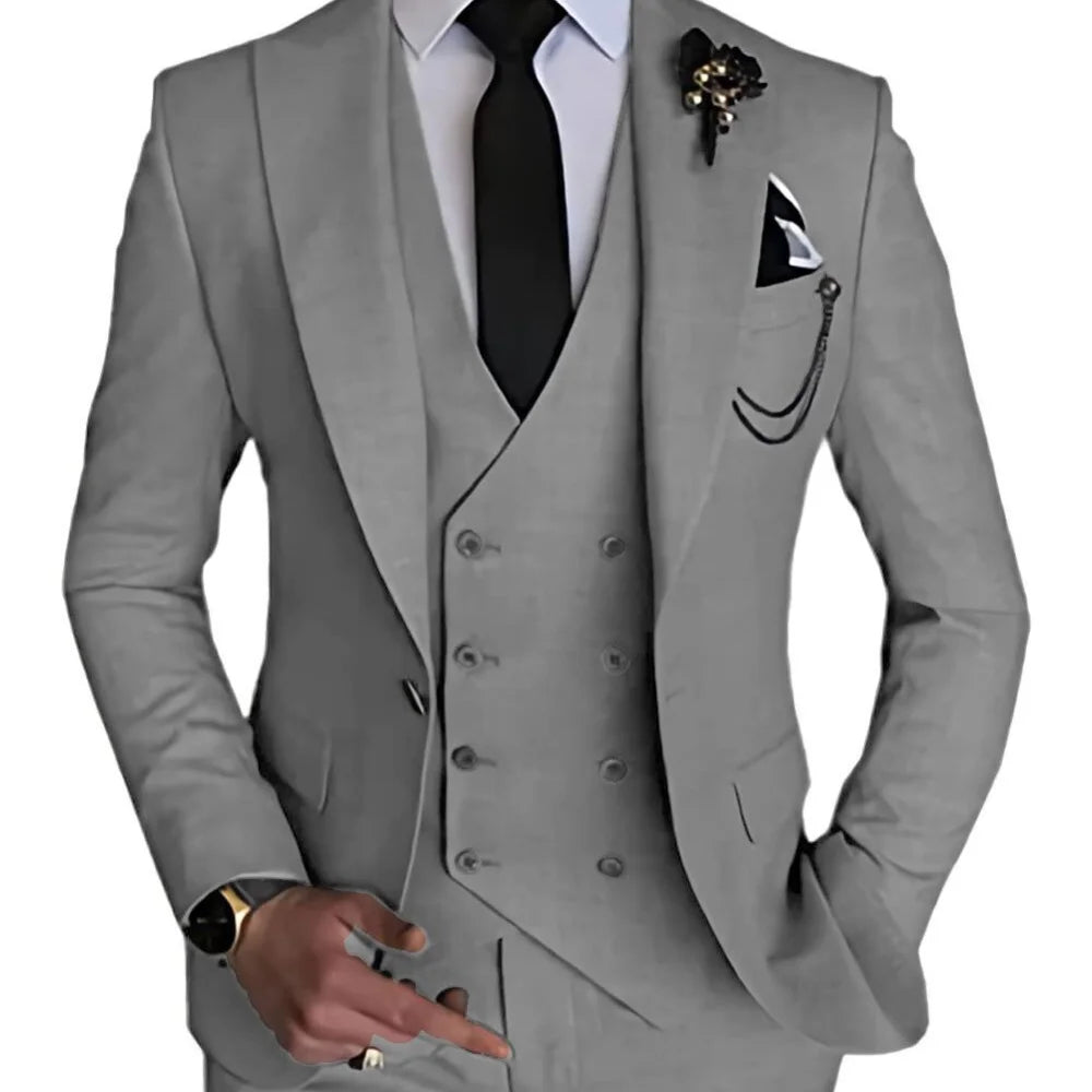 Men’s 3-Piece Slim Fit Wedding Suit