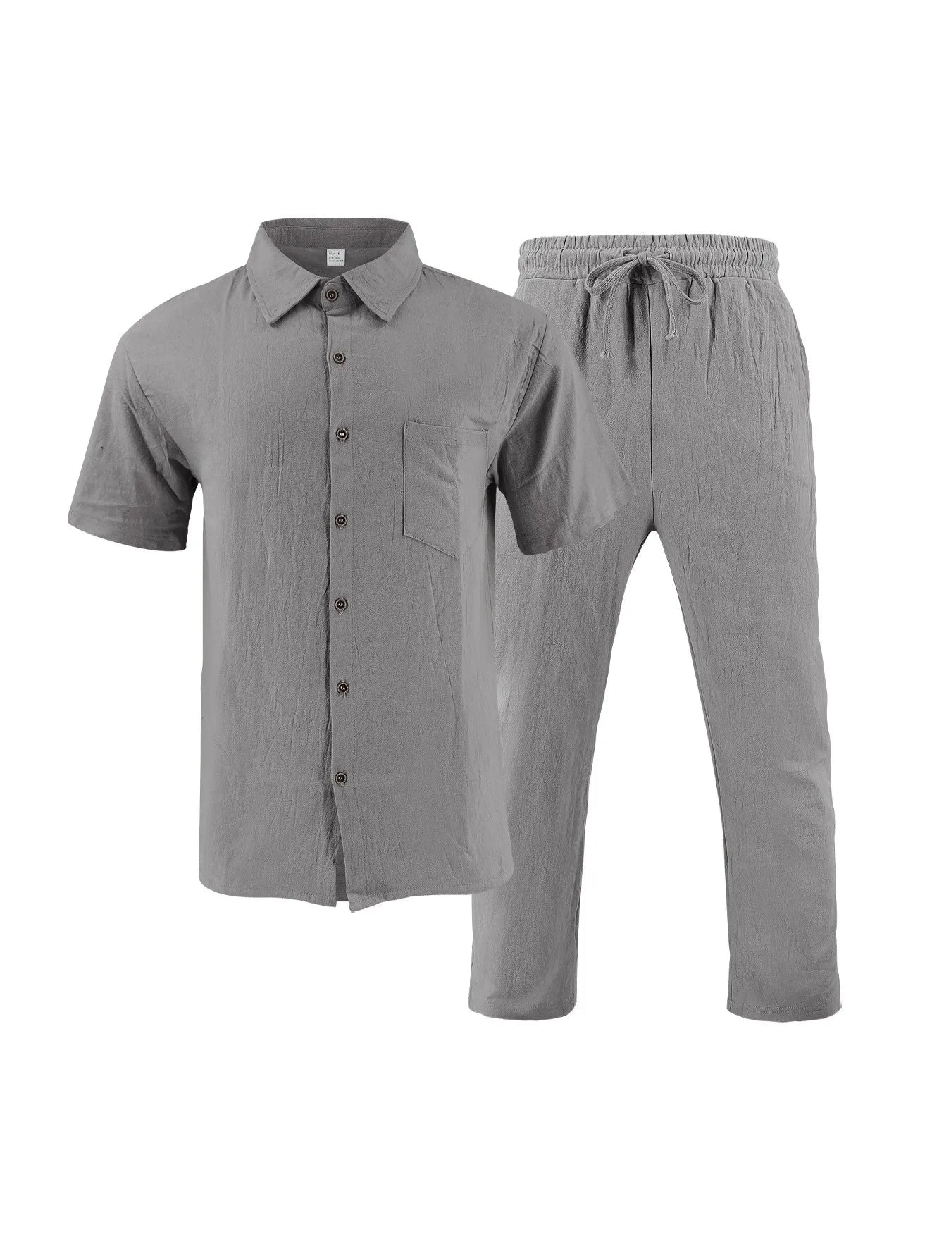 Men’s Summer Beach Linen 2-Piece Set