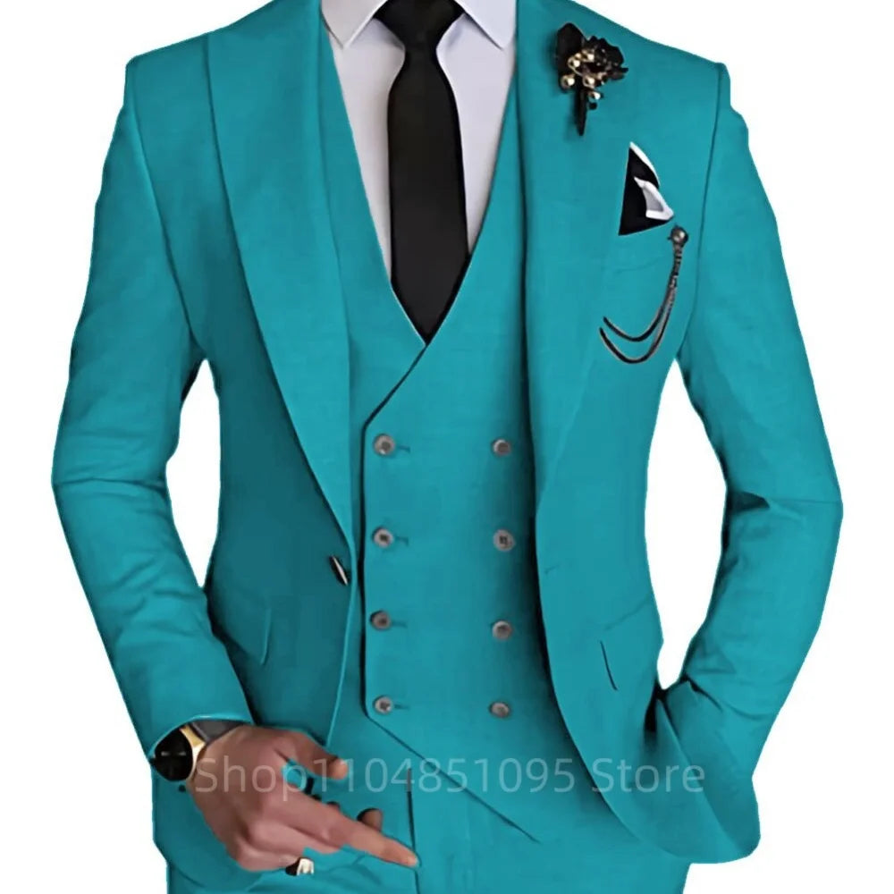 Men’s 3-Piece Slim Fit Wedding Suit