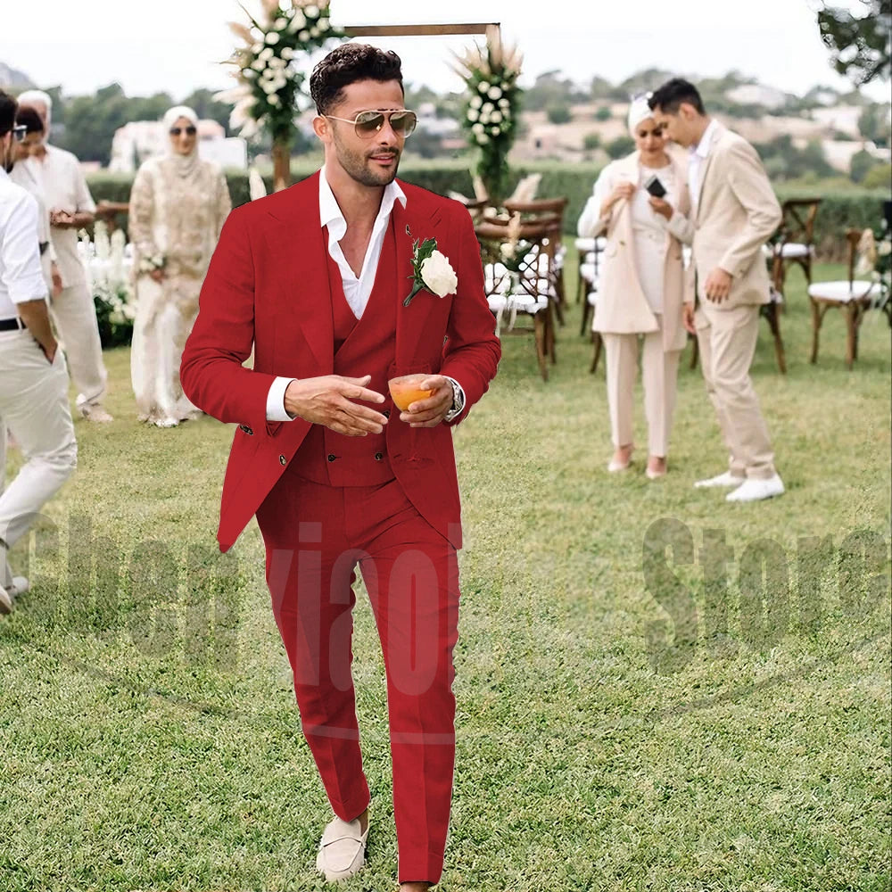 Summer Linen Men’s 3-Piece Suit