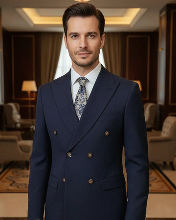 2 Piece Suit Slim Fit Elegant Wedding Party Business Office Formal Suit Set