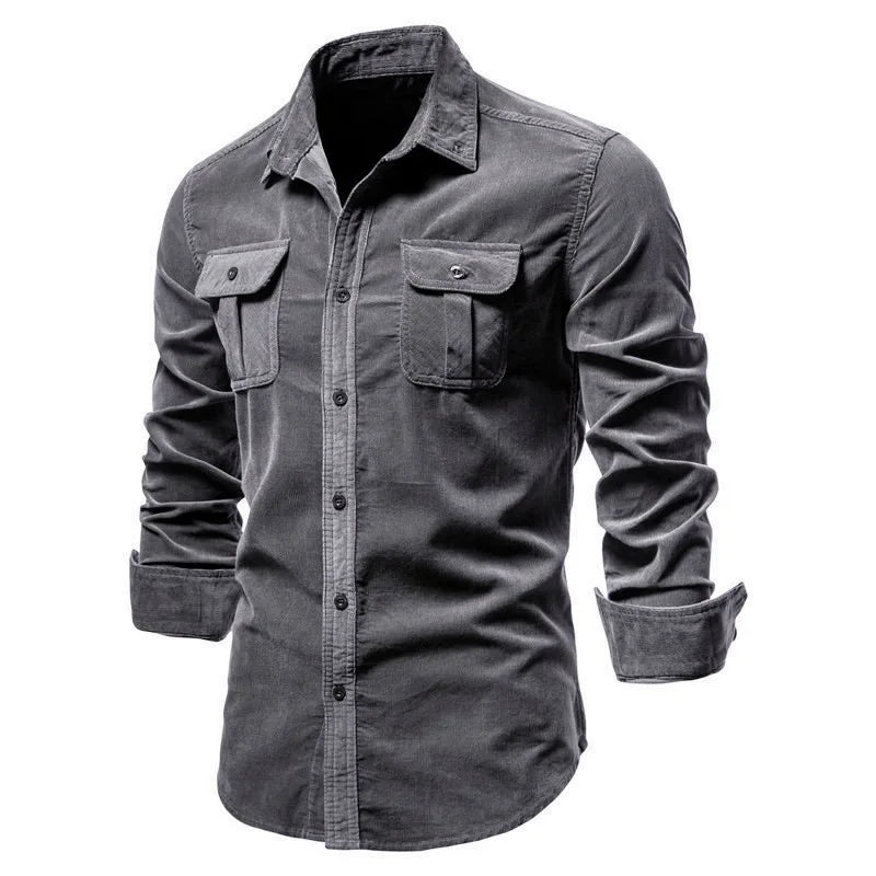 Men’s Single Breasted Corduroy Shirt