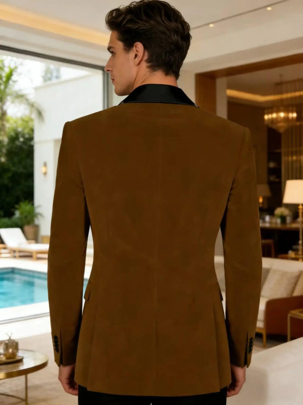 Elegant Men’s Velvet Tuxedo Blazer