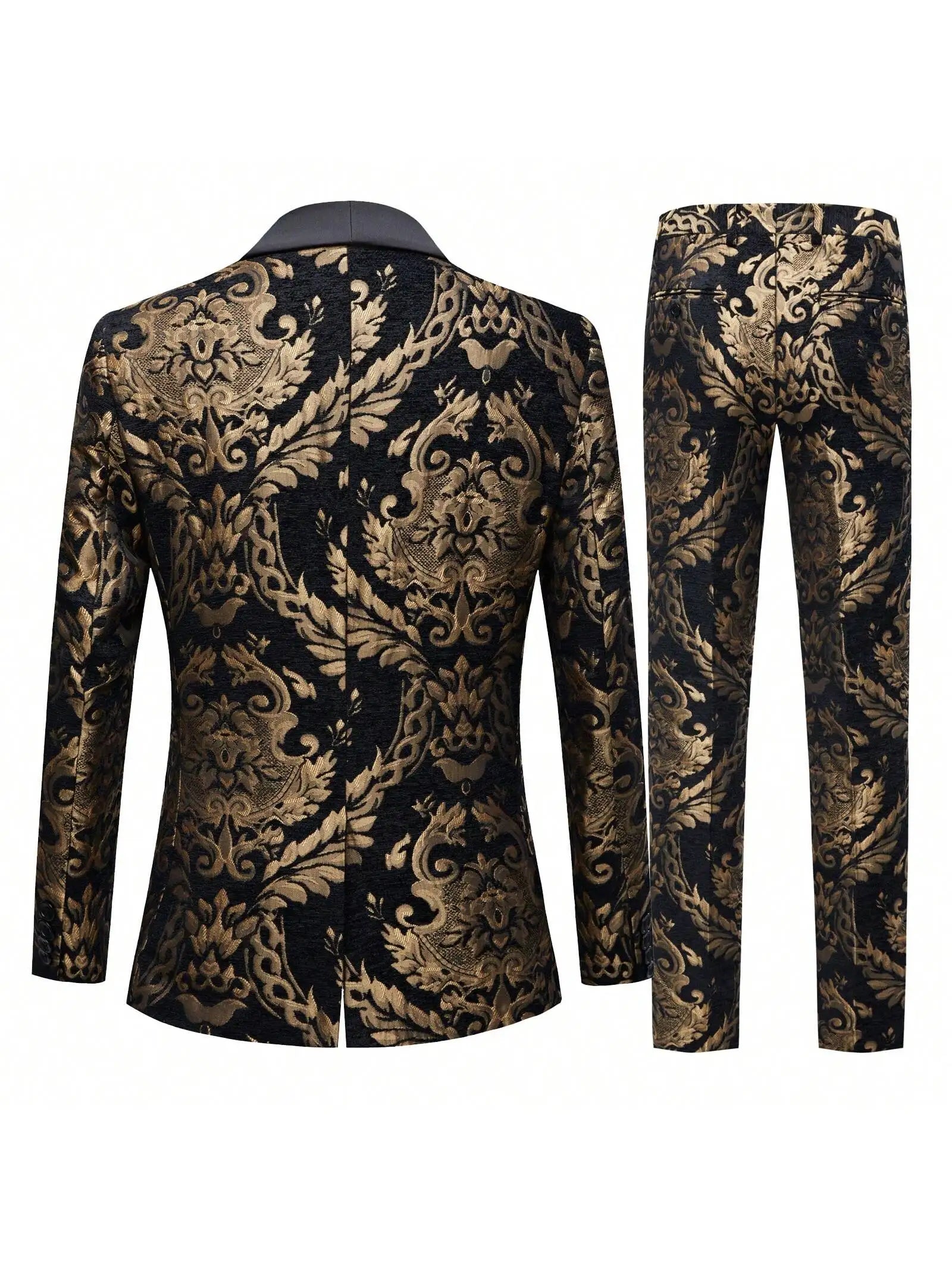 Men’s Jacquard Slim Fit 2-Piece Suit