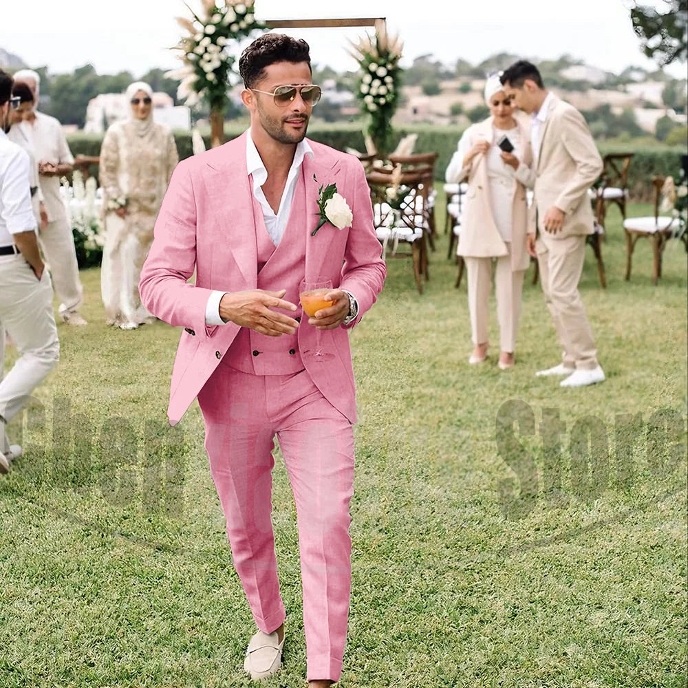 Summer Linen Men’s 3-Piece Suit
