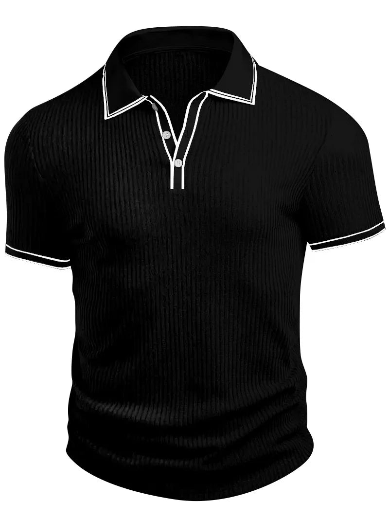 Men’s Solid Color Short Sleeve Shirt