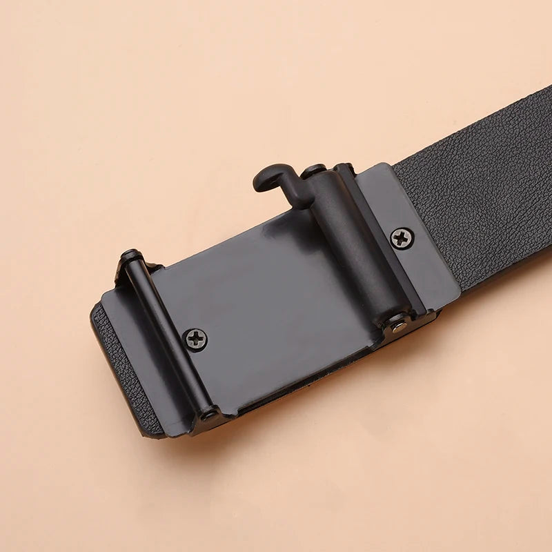 Men Adjustable Toothless Buckle Belt